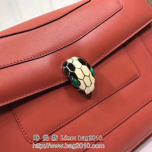 BVLGARI寶格麗 專櫃同步新款 Serpenti雙層琺瑯蛇頭包 鏈條單肩斜挎包 B35362 FYD1337